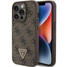Guess - Guess iPhone 15 Pro Max Mobilskal 4G Triangle Strass - Brun