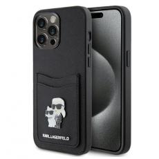 KARL LAGERFELD - Karl Lagerfeld iPhone 15 Pro Max Mobilskal Korthållare KC - Svart