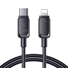 SiGN - SiGN USB-C till Lightning Kablar 3m 20W - Svart