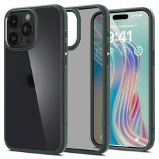 Spigen - Spigen iPhone 15 Pro Mobilskal Ultra Hybrid - Mörkgrön