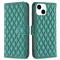 BINFEN COLOR - BINFEN iPhone 14 Plnboksfodral Rhombus - Grn