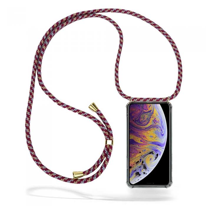 UTGATT1 - Boom iPhone Xs Max skal med mobilhalsband- Red Camo Cord