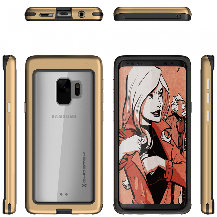 UTGATT4 - Ghostek Atomic Slim Skal till Samsung Galaxy S9 - Gold
