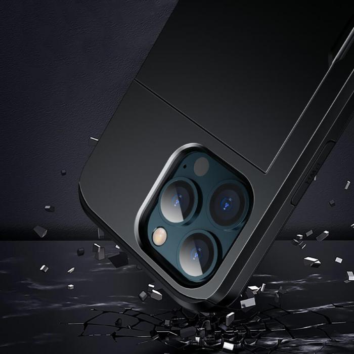 A-One Brand - Hybrid Skal med Kortplats till iPhone 13 Pro Max - Silver