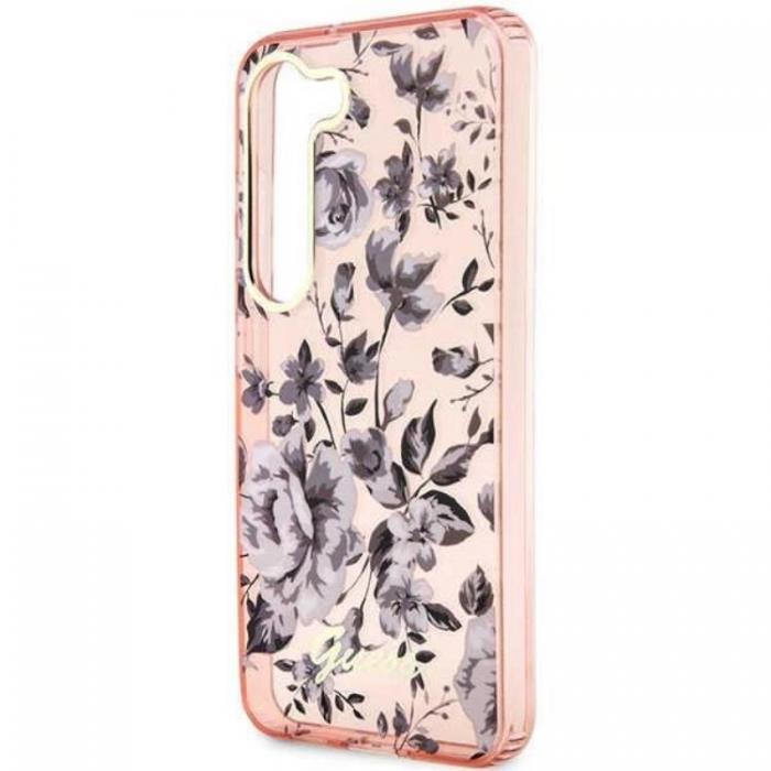 Guess - Guess Galaxy S23 Mobilskal Flower Collection - Rosa