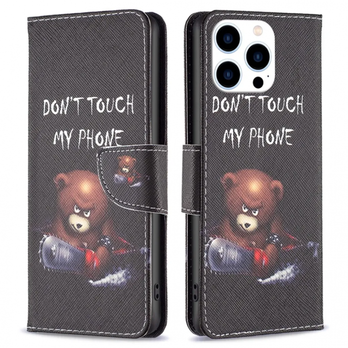 Taltech - iPhone 15 Pro Plnboksfodral - Dont Touch My Phone/Bear