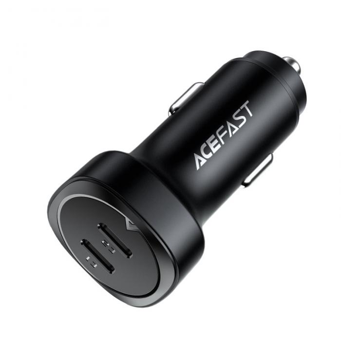 Acefast - Acefast Billaddare 72W 2x USB-C - Svart