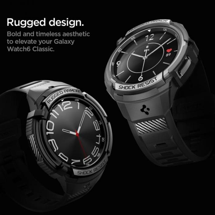 Spigen - Spigen Galaxy Watch 6 Classic (43mm) Armband Rugged Armor Pro