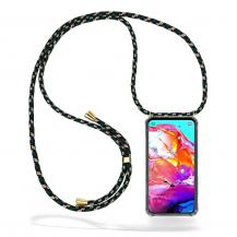 CoveredGear-Necklace - Boom Galaxy A70 mobilhalsband skal - Green Camo Cord