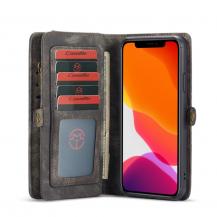 Caseme - CASEME 2-in-1 Plånboksfodral för iPhone 11 Pro Max Detachable - Grå