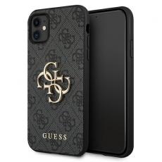 Guess - GUESS iPhone 11 Skal 4G Big Metal Logo - Grå