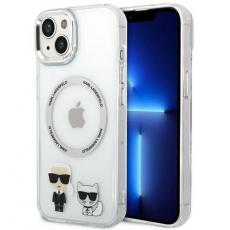 KARL LAGERFELD - Karl Lagerfeld iPhone 14 Plus Skal Magsafe Karl & Choupette Aluminum