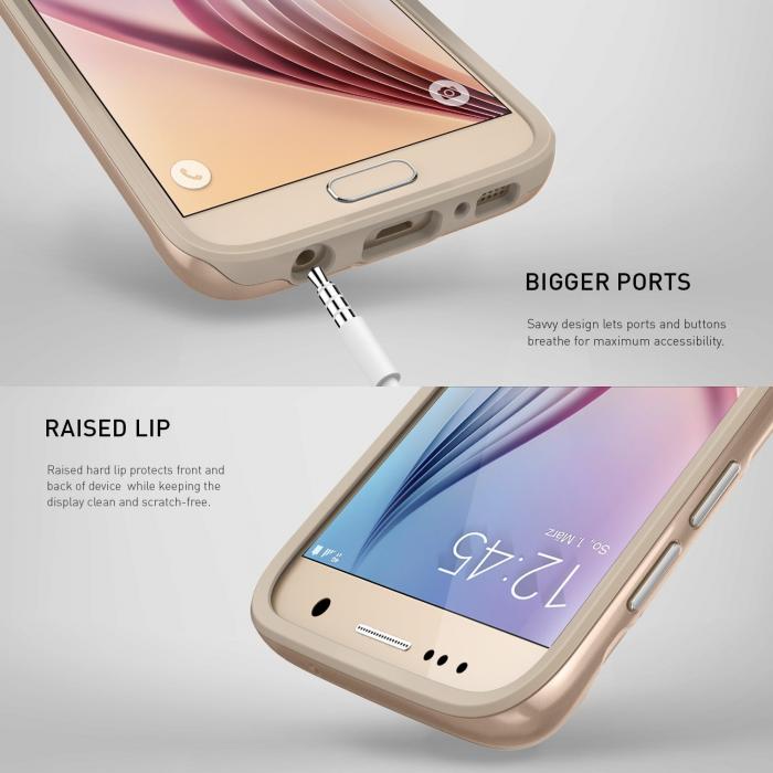 UTGATT5 - Caseology Messenger kta Lder Series Skal till Samsung Galaxy S7 - Beige