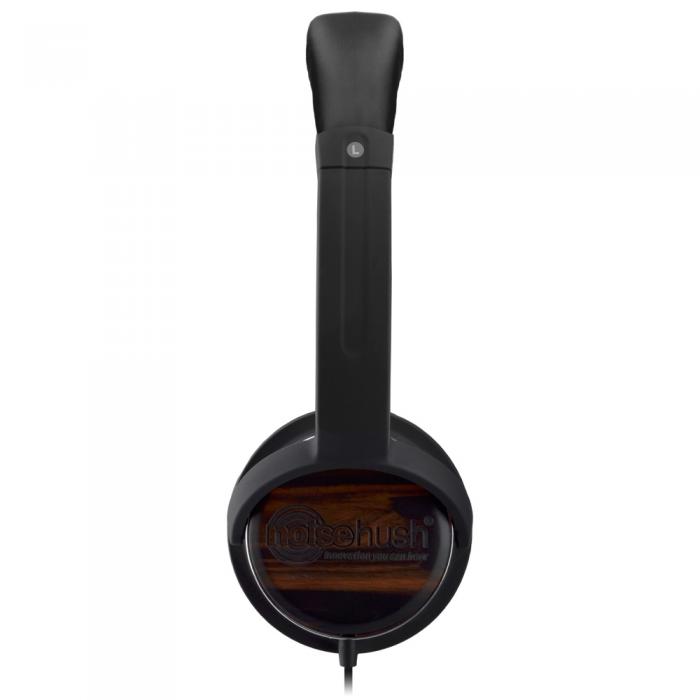 UTGATT4 - NoiseHush NX26 3.5mm Stereo Headphones with In-line Mic - (Wood)