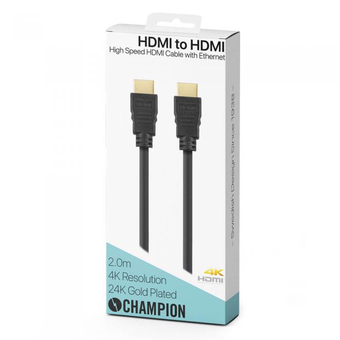 Champion - Champion HDMI-kabel Ha-Ha Svart 2.0m