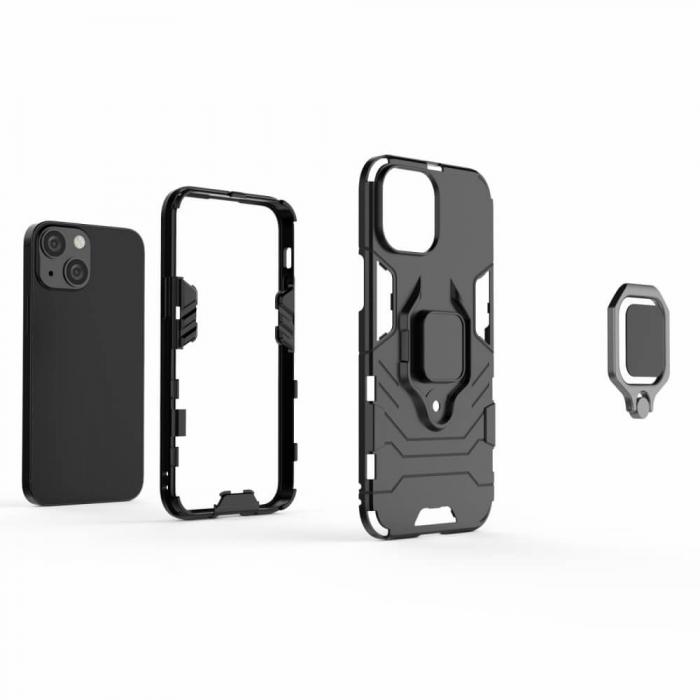 A-One Brand - Ring Holder mobilskal till iPhone 13 mini - Svart