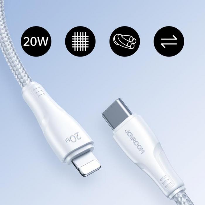 Joyroom - Joyroom USB-C Till Lightning 20W Kabel 0.25 m - Vit