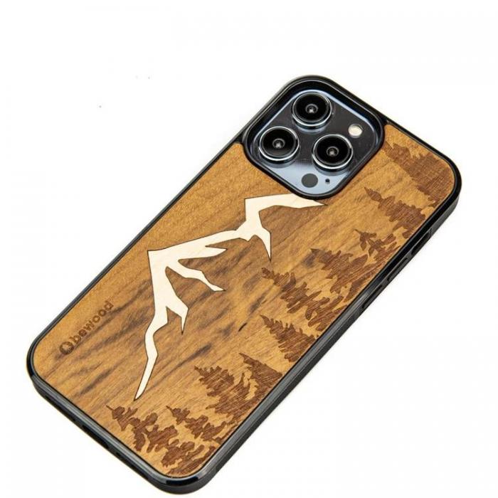 Bewood - Bewood iPhone 14 Pro Max Mobilskal Wooden Mountain Lmbuia Brun