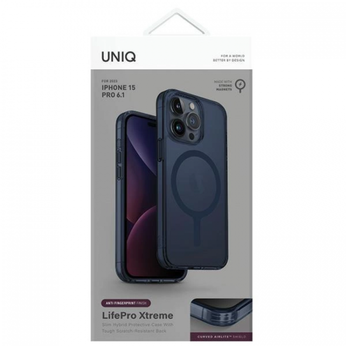 UNIQ - Uniq iPhone 15 Pro Mobilskal Magsafe Lifepro - Mrkbl