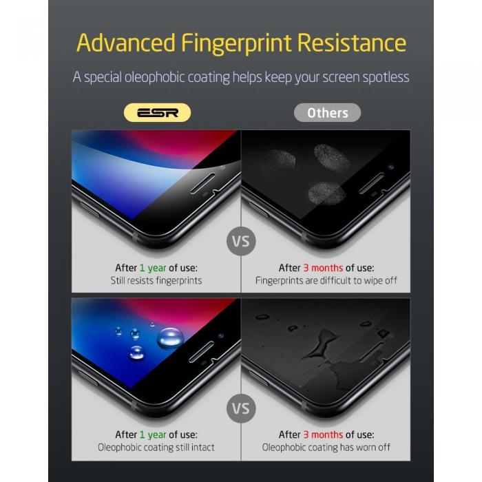 UTGATT5 - ESR Hrdat Glas screen Shield 2-Pack iPhone 7/8/SE 2020 Clear