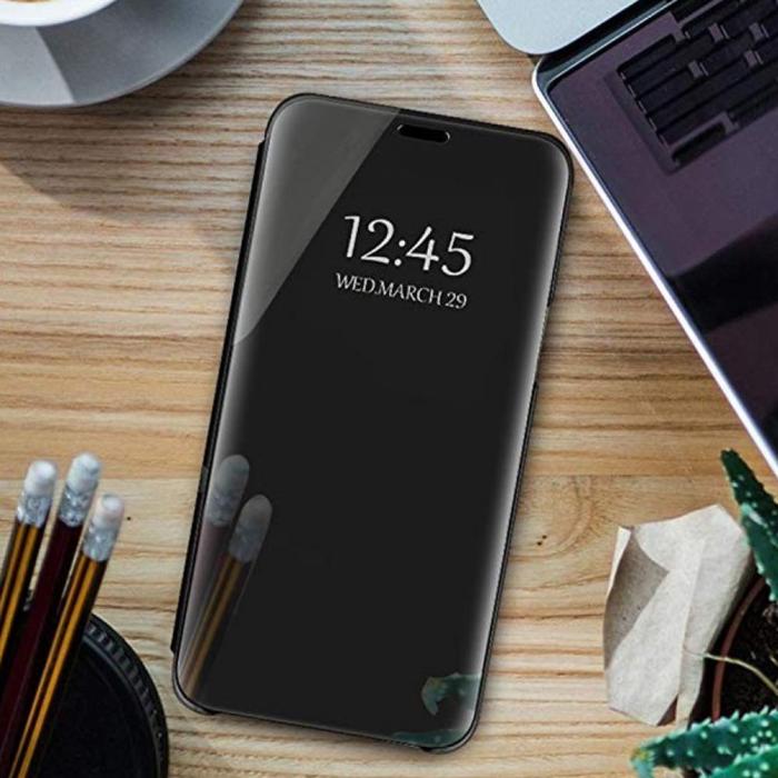 OEM - Klar vy-fodral fr Samsung Galaxy A40, svart