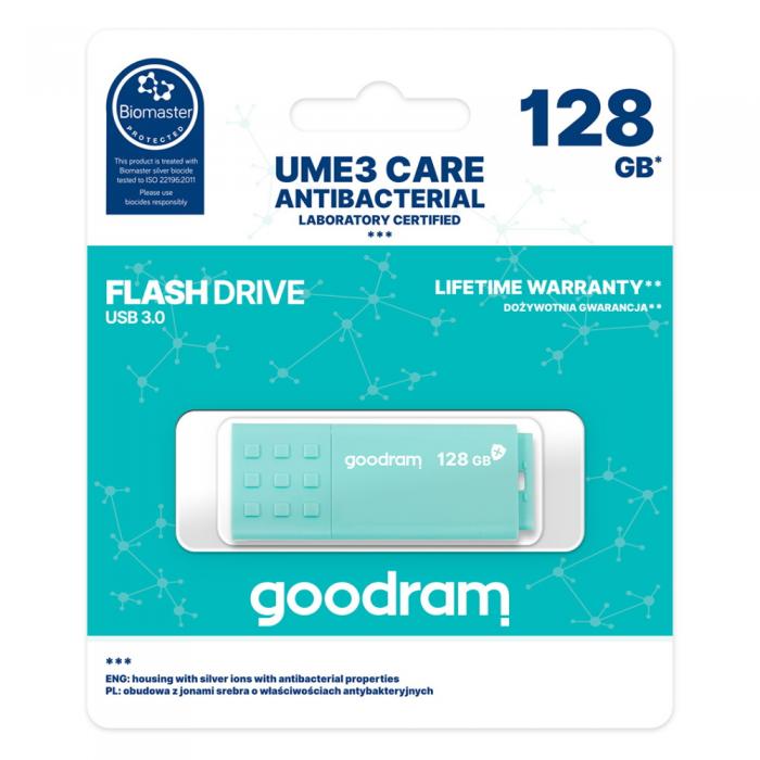 Goodram - Goodram 128GB USB 3.0 Minne UME3 Care Ljusgrn