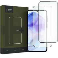 Hofi - [2-Pack] Hofi Galaxy A35 5G Härdat Glas Skärmskydd Pro Plus - Svart