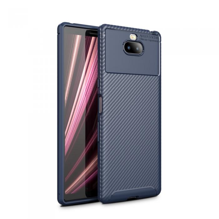 A-One Brand - Full Carbon Mobilskal till Sony Xperia 10 - Bl