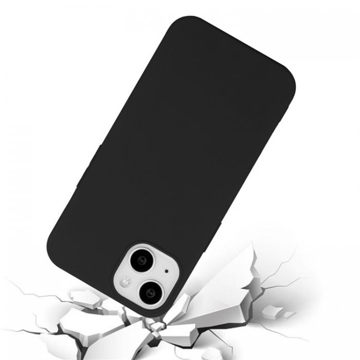 A-One Brand - iPhone 15 Plus Mobilskal TPU Matte Slim-Fit - Svart