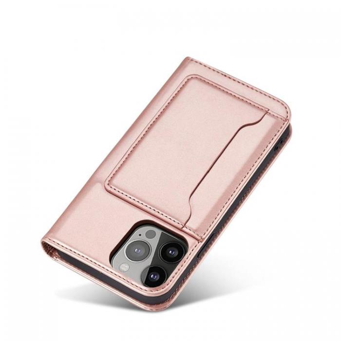 OEM - iPhone 12 Pro Max Plnboksfodral Magnet Stand - Rosa