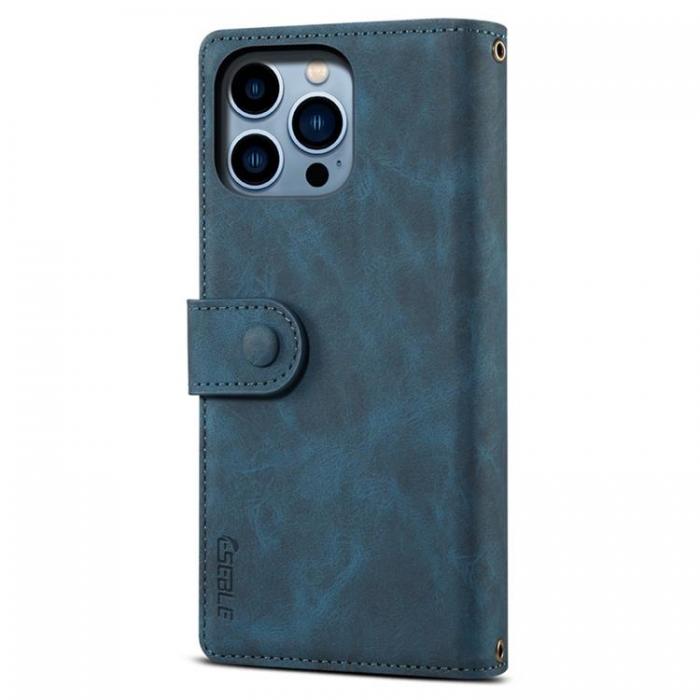 A-One Brand - iPhone 14 Pro Max Plnboksfodral Flap Zipper Strap - Bl
