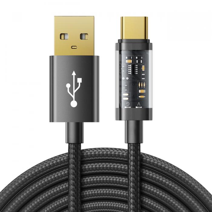 UTGATT1 - Joyroom USB-A till USB-C Kablar 3A 1.2m - Svart