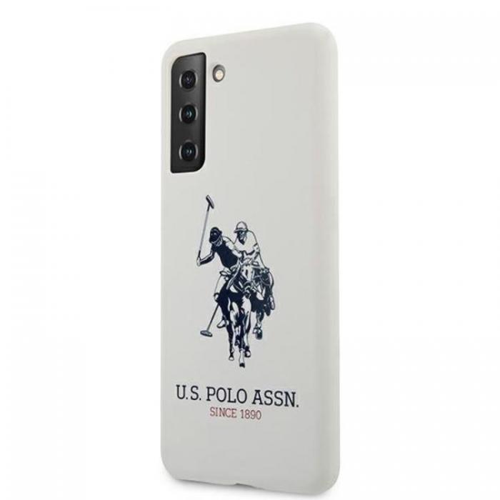 US Polo - US Polo Silicone Logo Skal Galaxy S21 Plus - Vit