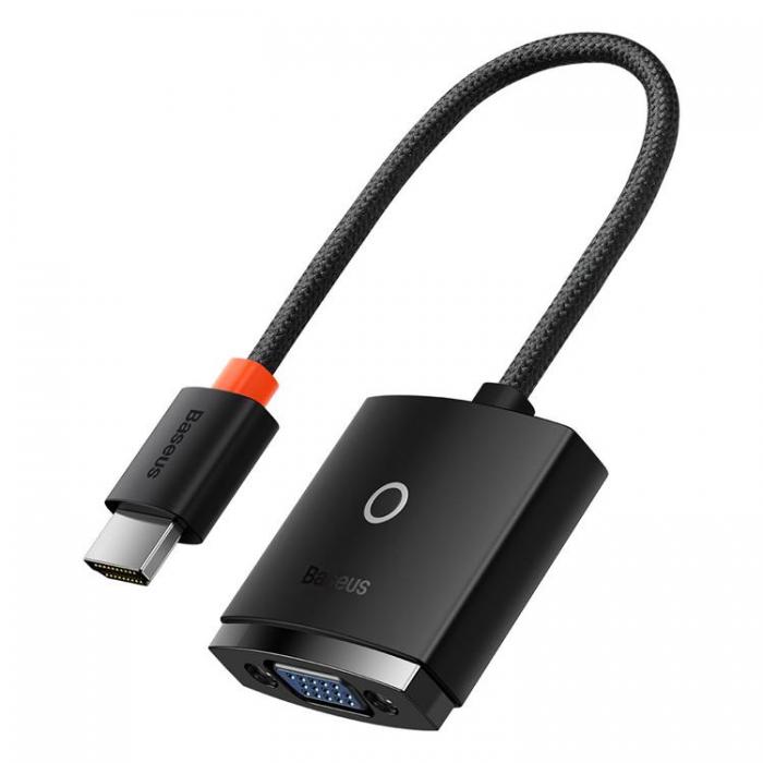 BASEUS - Baseus Adapter HDMI Till VGA Micro USB - Svart