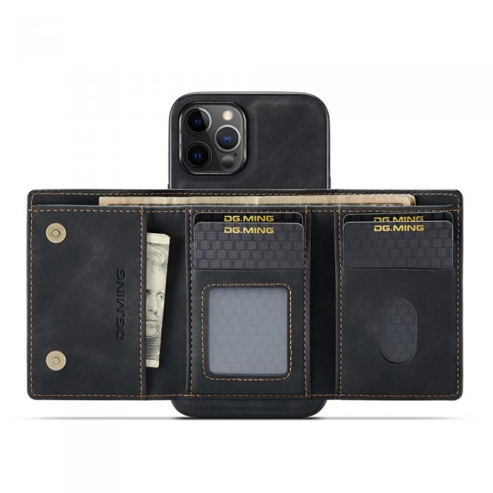 DG.MING - DG.MING iPhone 13 Mini Skal samt Wallet med Kickstand - Svart