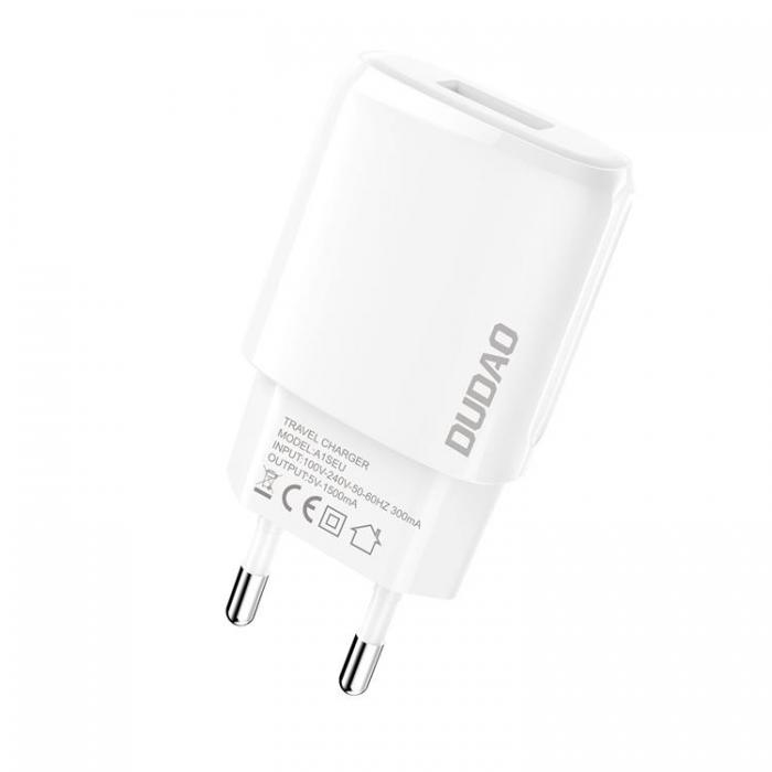 UTGATT5 - Dudao Vggladdare, USB-A, Micro USB kabel - Vit