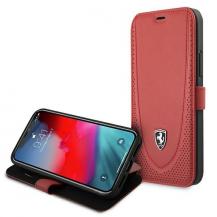 Ferrari - Ferrari Plånboksfodral iPhone 12 Pro Max Off Track Perforated - Röd