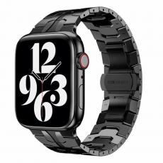 A-One Brand - Apple Watch 2/3/4/5/6/7/SE (38/40/41mm) Armband Race Stainless Steel - Svart