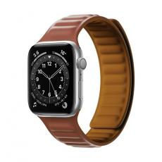 A-One Brand - Apple Watch 2/3/4/5/6/SE (42/44mm) Armband Magnetic Strap - Brun