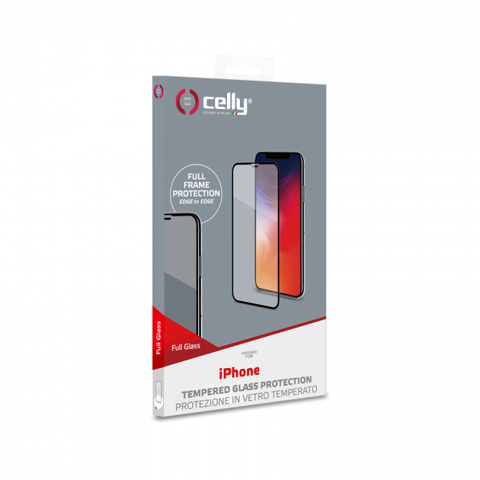 Celly - Celly Full Glass Skrmskydd iPhone 12 Mini Hrdat Glas Skrmskydd