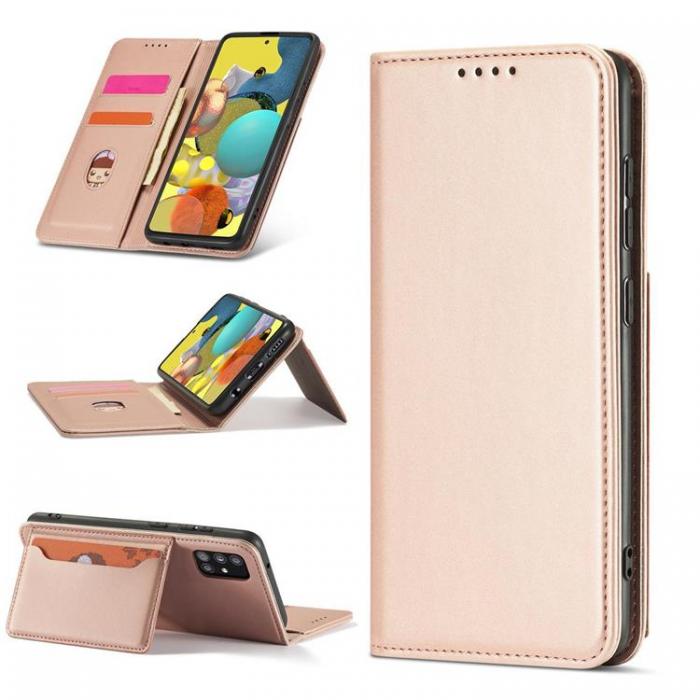 A-One Brand - Galaxy A52s/A52 5G/A52 4G Plnboksfodral Magnet Stand - Rosa