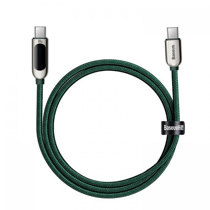 BASEUS - Baseus USB-C Till USB-C Kabel 100 W 1 m - Vit