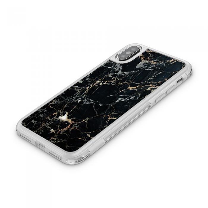UTGATT5 - Fashion mobilskal till Apple iPhone X - Marble - Svart