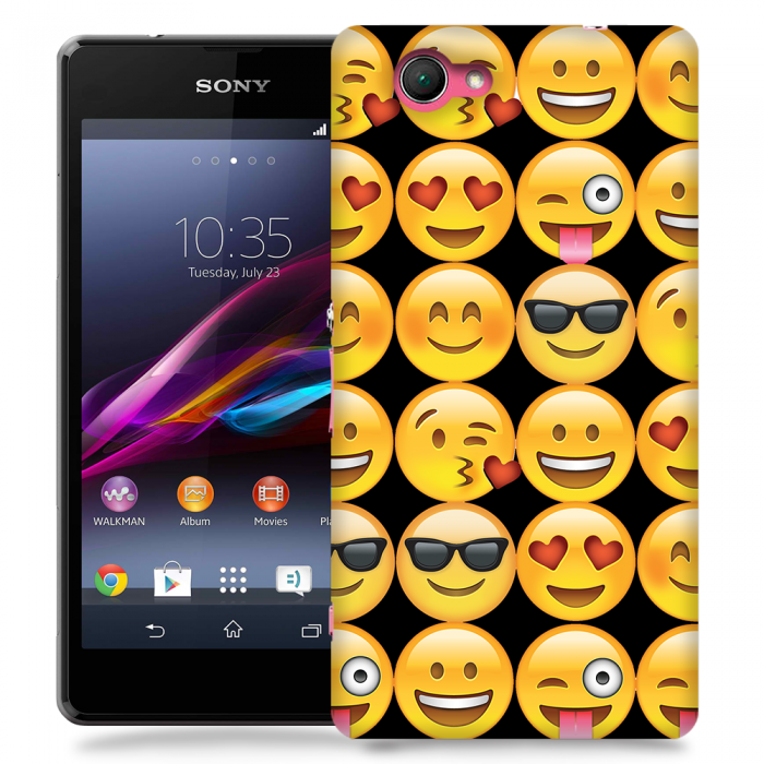 UTGATT5 - Skal till Sony Xperia Z1 Compact - Emoji - Smileys