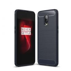 A-One Brand - Carbon Brushed Flexicase Skal till OnePlus 6T - Blå