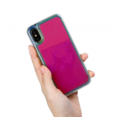 A-One Brand - Liquid Neon Sand skal till iPhone X - Violet