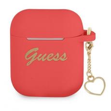 Guess - Guess AirPods Skal Silicone Charm Heart - Röd