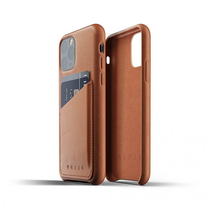 UTGATT4 - Mujjo Full Leather Wallet Case till iPhone 11 Pro - Tan