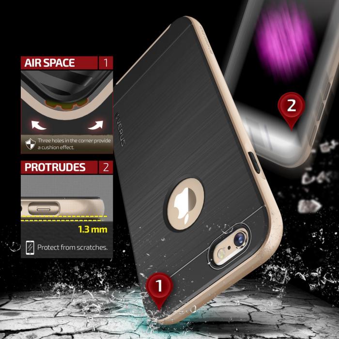 VERUS - Verus High Pro Shield Skal till Apple iPhone 6 / 6S - Guld
