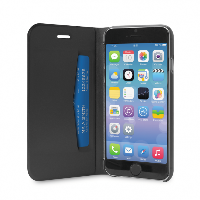 UTGATT4 - Puro Apple iPhone 6(S) Plus Eco-Leather Cover - Svart